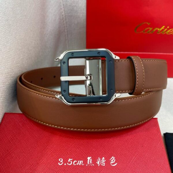 repliche,replica,perfette,siti di,affidabili,migliori siti,dove comprare,1:1,scarpe da ginnastica Cintura con fibbia ad ardiglione Cartier Cintura double face in pelle nera e marrone con logo Cartier (AT2KI)