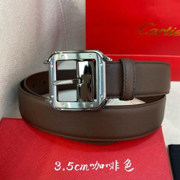 repliche,replica,perfette,siti di,affidabili,migliori siti,dove comprare,1:1,scarpe da ginnastica Cintura con fibbia ad ardiglione Cartier Cintura double face in pelle nera e marrone con logo Cartier (BBBSZ)