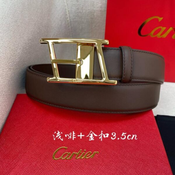 repliche,replica,perfette,siti di,affidabili,migliori siti,dove comprare,1:1,scarpe da ginnastica Cintura con fibbia ad ardiglione Cartier Cintura double face in pelle nera e marrone con logo Cartier (9MCD0)