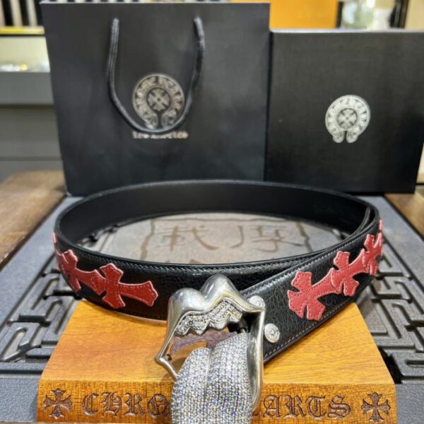 repliche,replica,perfette,siti di,affidabili,migliori siti,dove comprare,1:1,scarpe da ginnastica Cintura rossa con linguetta “rolling stone” e diamante “versione smontabile” con fibbia originale in pelle di vacchetta cerata e ottone placcato in argento 925 (N6D4K)