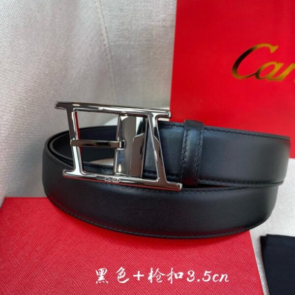 Cintura da uomo personalizzata Ferragamo da 3,5 cm, in pelle di vacchetta importata bifacciale (M2AIV)