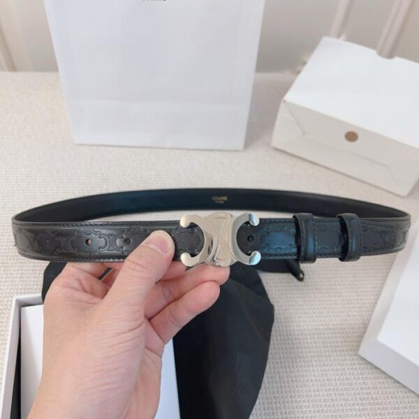repliche,replica,perfette,siti di,affidabili,migliori siti,dove comprare,1:1,scarpe da ginnastica Cintura CELINE stile bancone, larghezza 2,5 cm, primo strato originale in pelle di vitello (D1F96)