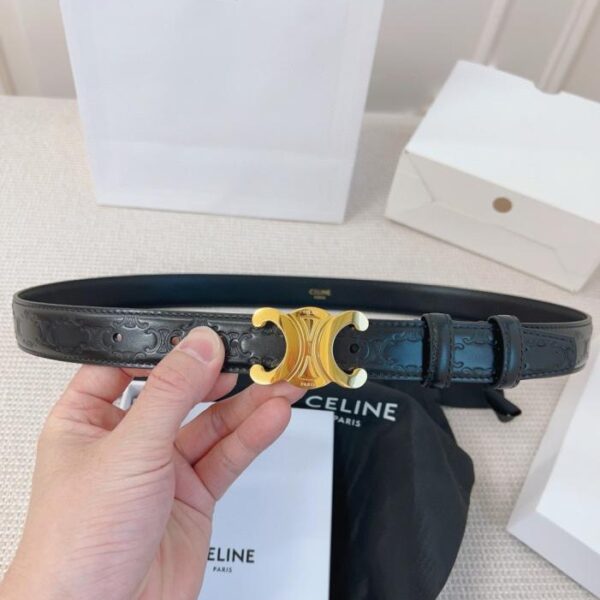 repliche,replica,perfette,siti di,affidabili,migliori siti,dove comprare,1:1,scarpe da ginnastica Cintura CELINE stile bancone, larghezza 2,5 cm, primo strato originale in pelle di vitello (DNLYZ)