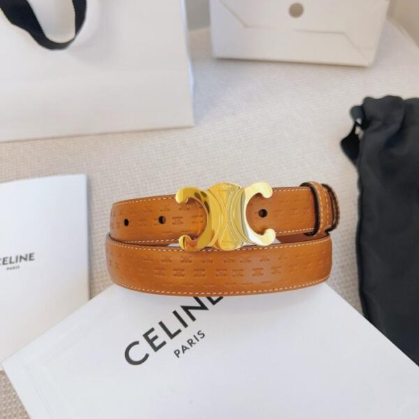 repliche,replica,perfette,siti di,affidabili,migliori siti,dove comprare,1:1,scarpe da ginnastica Cintura CELINE stile bancone da 2,5 cm di larghezza, primo strato originale in pelle di vitello (HRCEA)