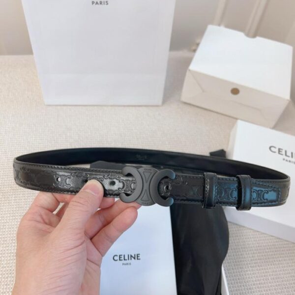 repliche,replica,perfette,siti di,affidabili,migliori siti,dove comprare,1:1,scarpe da ginnastica Cintura CELINE stile bancone, larghezza 2,5 cm, primo strato originale in pelle di vitello (WJ3WB)