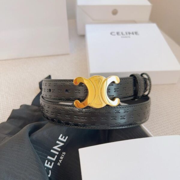 repliche,replica,perfette,siti di,affidabili,migliori siti,dove comprare,1:1,scarpe da ginnastica Cintura CELINE originale in pelle di vitello, primo strato, stessa fattura, larghezza 2,5 cm (26M7S)