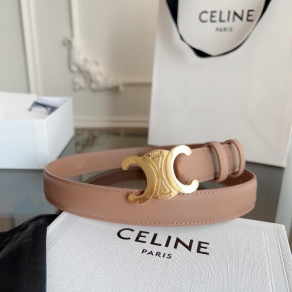 repliche,replica,perfette,siti di,affidabili,migliori siti,dove comprare,1:1,scarpe da ginnastica Cintura da donna CELINE, rosa nude, larghezza 2,4 cm, cucita a mano (WZ5GD)