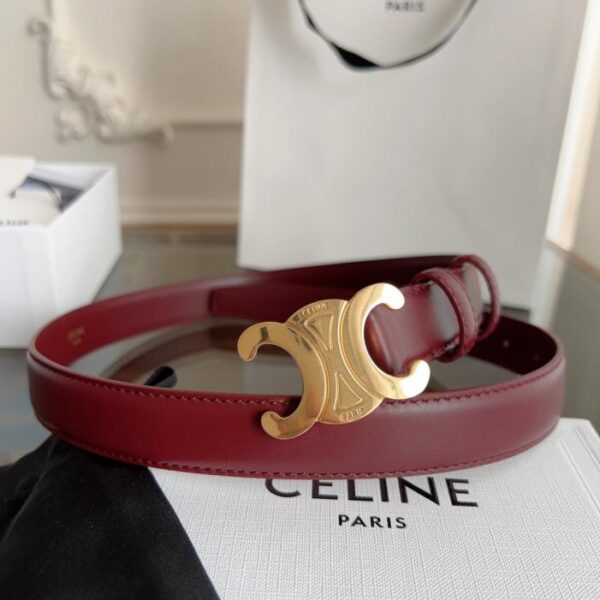 repliche,replica,perfette,siti di,affidabili,migliori siti,dove comprare,1:1,scarpe da ginnastica Cintura da donna CELINE, bordeaux, larghezza 2,4 cm, cucita a mano (0I0K0)