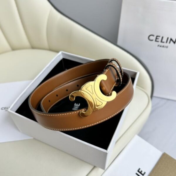 repliche,replica,perfette,siti di,affidabili,migliori siti,dove comprare,1:1,scarpe da ginnastica Celine modello originale da donna, nuovo, larghezza 2,5 cm, fibbia in ottone con motivo Arco di Trionfo, strato superiore in pelle di vitello (5J671)