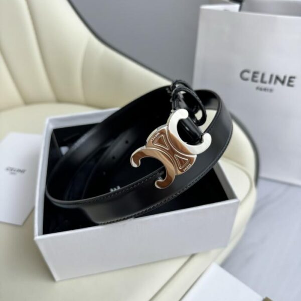 repliche,replica,perfette,siti di,affidabili,migliori siti,dove comprare,1:1,scarpe da ginnastica Celine modello originale da donna, nuovo, larghezza 2,5 cm, fibbia in ottone con motivo Arco di Trionfo, strato superiore in pelle di vitello (913JO)