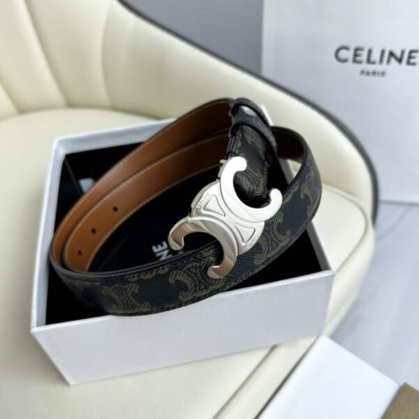 repliche,replica,perfette,siti di,affidabili,migliori siti,dove comprare,1:1,scarpe da ginnastica Celine modello originale da donna, nuovo, larghezza 2,5 cm, fibbia in ottone con Arco di Trionfo, strato superiore in pelle di vitello (REAMF)