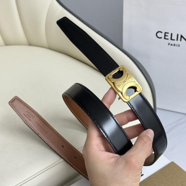repliche,replica,perfette,siti di,affidabili,migliori siti,dove comprare,1:1,scarpe da ginnastica Celine modello originale da donna, nuovo, larghezza 2,5 cm, fibbia in ottone con motivo Arco di Trionfo, strato superiore in pelle di vitello (2J6HT)