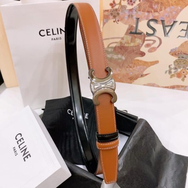 repliche,replica,perfette,siti di,affidabili,migliori siti,dove comprare,1:1,scarpe da ginnastica Cintura reversibile media Celine TRIOMPHE TAURILLON Cintura in pelle 2,5 cm (FLY6Q)