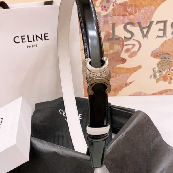 repliche,replica,perfette,siti di,affidabili,migliori siti,dove comprare,1:1,scarpe da ginnastica Cintura reversibile media Celine TRIOMPHE TAURILLON Cintura in pelle 2,5 cm (MU089)