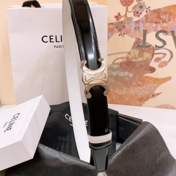 Cintura reversibile media Celine TRIOMPHE TAURILLON Cintura in pelle 2,5 cm (UKYRA)