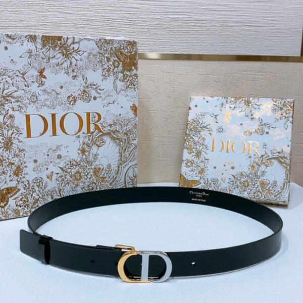 Cintura Dior Montaigne CD in pelle di vitello 2,5 cm (6CP3M)