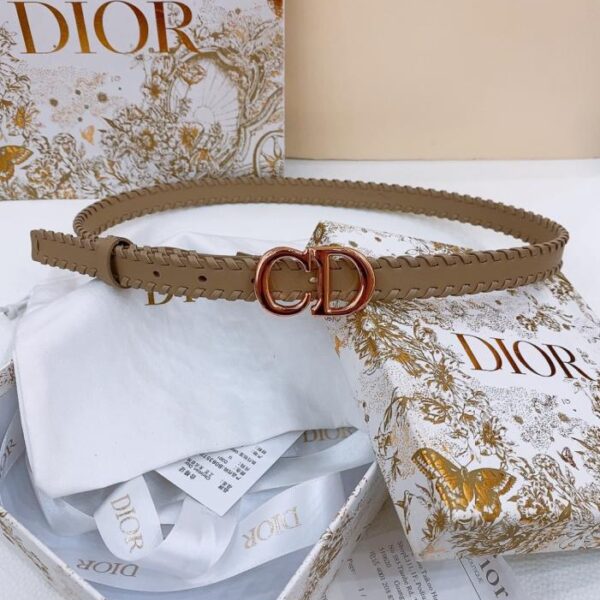Cintura Dior Saddle Belt Montaigne Star CD in pelle liscia nera da 20 mm (JSMBT)