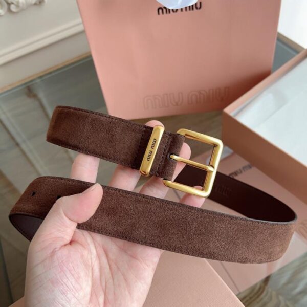 repliche,replica,perfette,siti di,affidabili,migliori siti,dove comprare,1:1,scarpe da ginnastica MiuMiu larghezza 3,5 cm n. 5CC536 primo strato in pelle di vitello scamosciata marrone double face (J9PZ0)