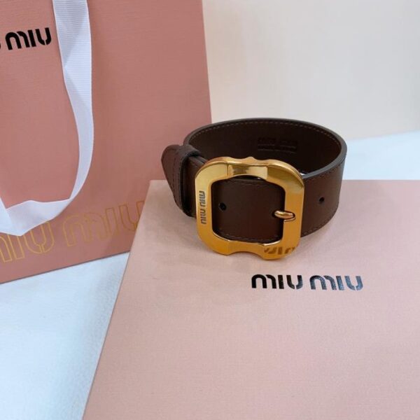 repliche,replica,perfette,siti di,affidabili,migliori siti,dove comprare,1:1,scarpe da ginnastica Cintura in pelle Miu Miu Armband 3,4 cm (EABBQ)