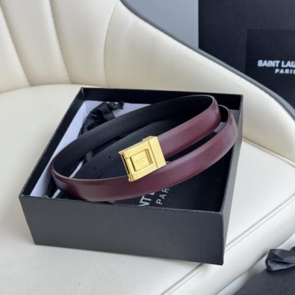 repliche,replica,perfette,siti di,affidabili,migliori siti,dove comprare,1:1,scarpe da ginnastica Cintura da donna Saint Laurent con fibbia galvanizzata oro autentico, realizzata in Italia, 2,0 cm (W2J1K)