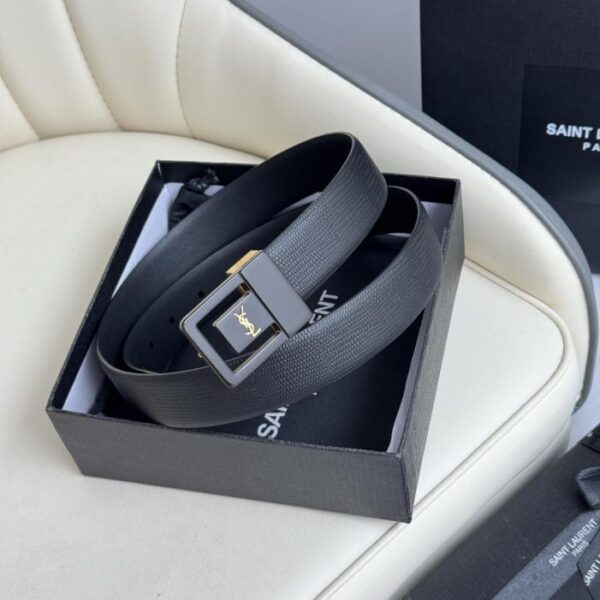 repliche,replica,perfette,siti di,affidabili,migliori siti,dove comprare,1:1,scarpe da ginnastica Cintura da donna Saint Laurent con fibbia galvanizzata oro autentico, realizzata in Italia, 3,0 cm (JCQZT)
