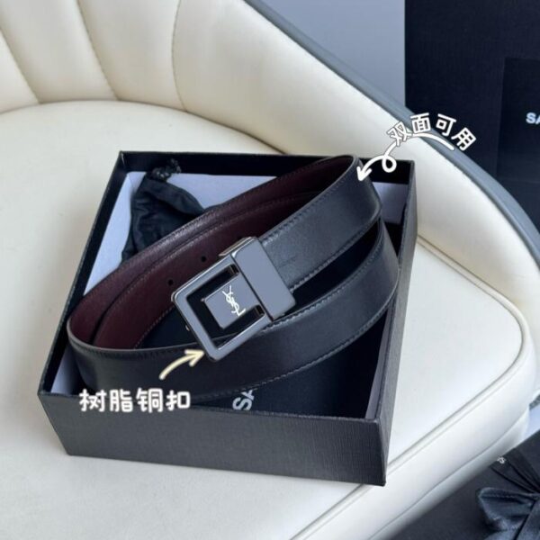 repliche,replica,perfette,siti di,affidabili,migliori siti,dove comprare,1:1,scarpe da ginnastica Cintura da donna Saint Laurent con fibbia galvanizzata oro autentico, realizzata in Italia, 3,0 cm (KO4LO)