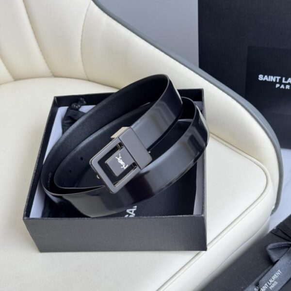 repliche,replica,perfette,siti di,affidabili,migliori siti,dove comprare,1:1,scarpe da ginnastica Cintura da donna Saint Laurent con fibbia galvanizzata oro autentico, realizzata in Italia, 3,0 cm (PH7RL)