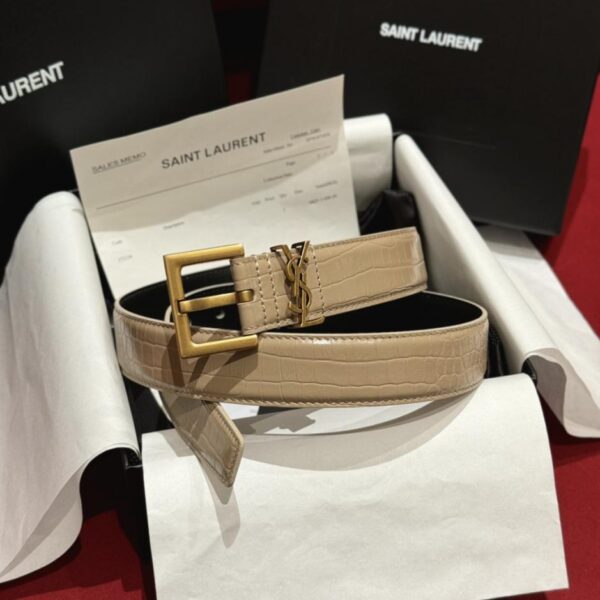 repliche,replica,perfette,siti di,affidabili,migliori siti,dove comprare,1:1,scarpe da ginnastica Cintura da donna Yangshulin YSL nuova, larghezza 3,0 cm (W6FNW)