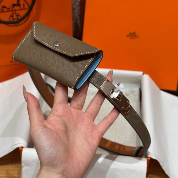 repliche,replica,perfette,siti di,affidabili,migliori siti,dove comprare,1:1,scarpe da ginnastica Hermes Kelly fibbia piccola borsa da cintura H nuova (WOOTT)