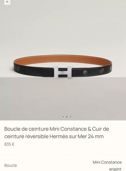 repliche,replica,perfette,siti di,affidabili,migliori siti,dove comprare,1:1,scarpe da ginnastica Cintura da donna Hermes, nuova MINI CONSTANCE, finiture di alta qualità con pelle Epsom importata, larghezza 24 mm (QEB02)
