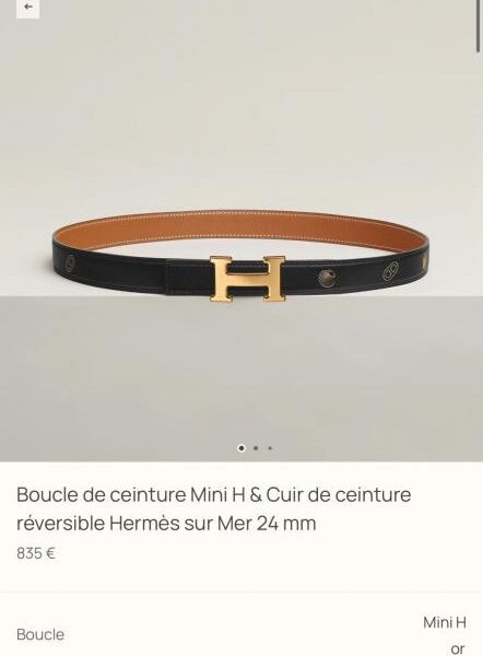 repliche,replica,perfette,siti di,affidabili,migliori siti,dove comprare,1:1,scarpe da ginnastica Cintura da donna Hermes New Mini H con finiture di alta qualità e pelle Epsom importata, larghezza 24 mm (FQ40J)