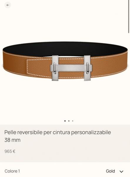 repliche,replica,perfette,siti di,affidabili,migliori siti,dove comprare,1:1,scarpe da ginnastica Cintura da uomo Hermes JUMPING (BEEY3) con hardware di alta qualità e pelle Epsom importata in nero e marrone dorato, larghezza 38 mm