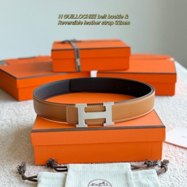 repliche,replica,perfette,siti di,affidabili,migliori siti,dove comprare,1:1,scarpe da ginnastica Cintura da uomo Hermes GUILLOCHEE in pelle Epsom importata da 32 mm (D5EXQ)