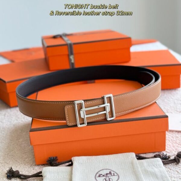 Cintura da uomo TONIGHT boutique in pelle Epsom importata da 32 mm (58Q2J)