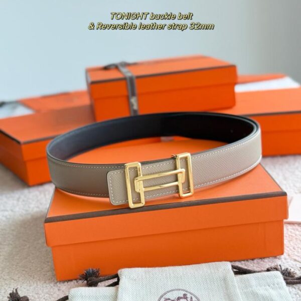 Cintura da uomo TONIGHT Premium Hardware con pelle Epsom importata da 32 mm (T4FHA)