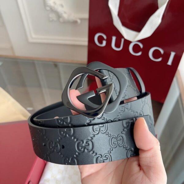 repliche,replica,perfette,siti di,affidabili,migliori siti,dove comprare,1:1,scarpe da ginnastica GUCCI Classic Full Leather Contrassegno con nuovo logo orizzontale Larghezza etichetta 40 mm (34CXN)