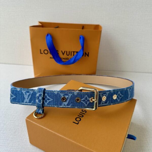repliche,replica,perfette,siti di,affidabili,migliori siti,dove comprare,1:1,scarpe da ginnastica Cintura LV D-Ring 3.0 Larghezza Monogram Denim (227ZA)