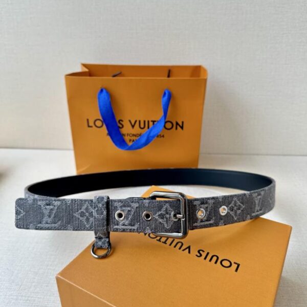 repliche,replica,perfette,siti di,affidabili,migliori siti,dove comprare,1:1,scarpe da ginnastica Cintura LV D-Ring 3.0 Larghezza Monogram Denim (8HA00)