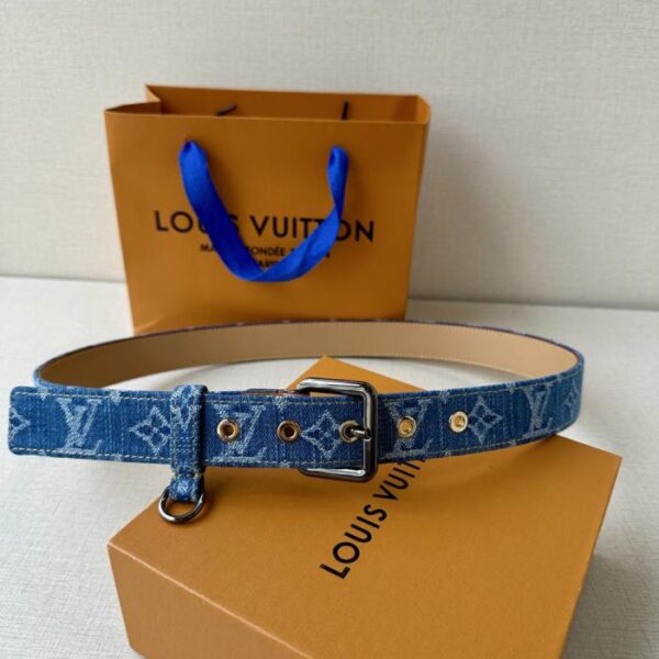 repliche,replica,perfette,siti di,affidabili,migliori siti,dove comprare,1:1,scarpe da ginnastica Cintura LV D-Ring 3.0 Larghezza Monogram Denim (ME3R9)