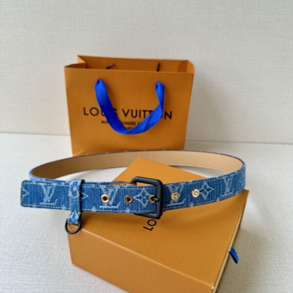 repliche,replica,perfette,siti di,affidabili,migliori siti,dove comprare,1:1,scarpe da ginnastica Cintura LV D-Ring 3.0 Larghezza Monogram Denim (U0DON)