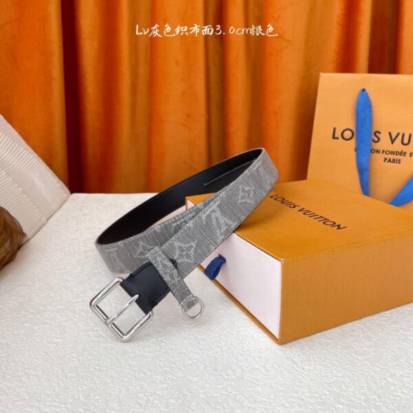 repliche,replica,perfette,siti di,affidabili,migliori siti,dove comprare,1:1,scarpe da ginnastica Borsa Louis Vuitton classica originale di qualità, in tessuto grigio con scritta del marchio e suola in pelle nera, larghezza 3,0 cm (ERJUZ)