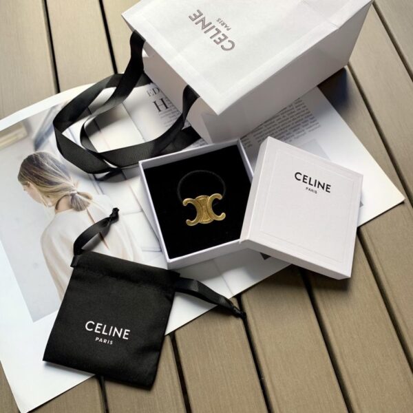 repliche,replica,perfette,siti di,affidabili,migliori siti,dove comprare,1:1,scarpe da ginnastica Celine New Arc de Triomphe, elastico per capelli placcato in ottone e oro 18 carati (KG9KC)