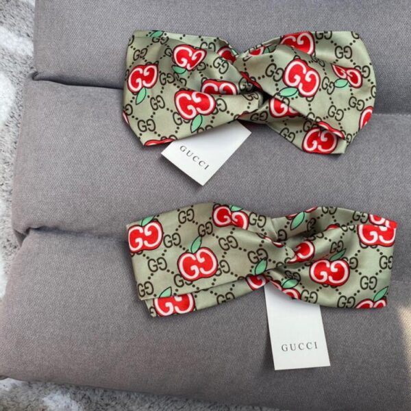 Cerchietto Gucci in raso con mela, anello per capelli 1 pezzo/borsa semplice (ASD14)