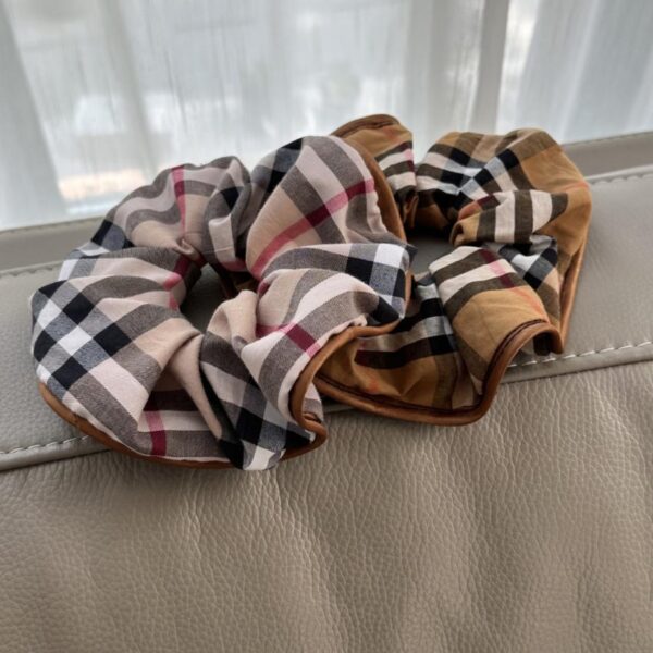 Elastico per capelli a quadri marroni Burberry 1 pezzo/borsa semplice (BWDF9)