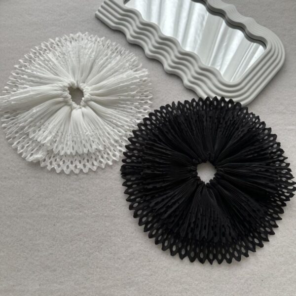 Fascia per capelli coreana esagerata con doppio pizzo cavo allargato 1 / borsa semplice (27NPP)