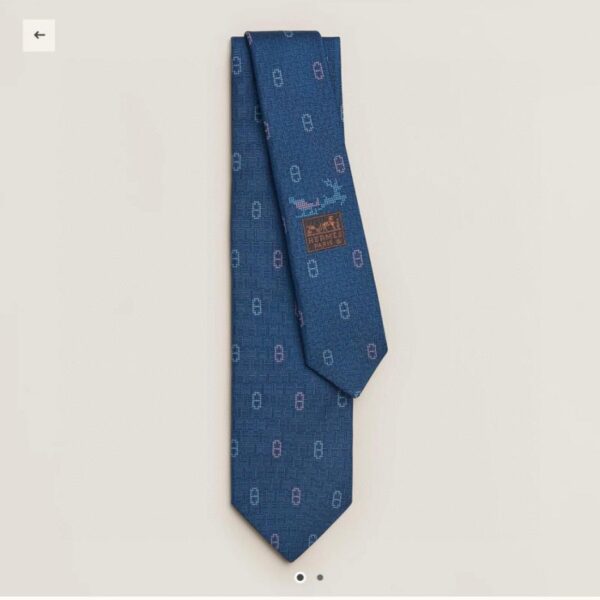 repliche,replica,perfette,siti di,affidabili,migliori siti,dove comprare,1:1,scarpe da ginnastica Serie di cravatte Hermès da uomo blu [Catena d’ancora invernale] (6MF3A)