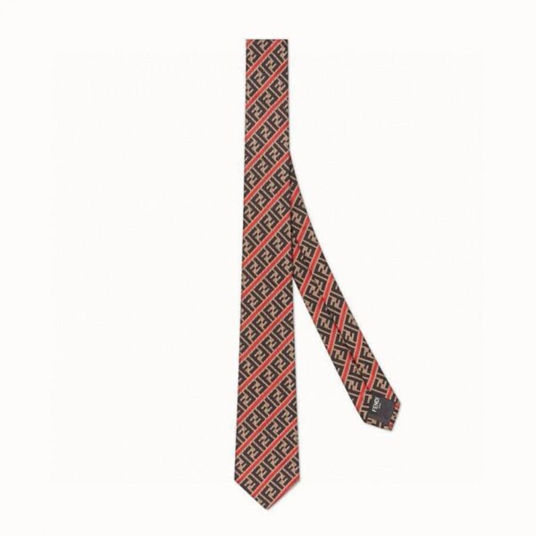 repliche,replica,perfette,siti di,affidabili,migliori siti,dove comprare,1:1,scarpe da ginnastica Cravatta da uomo Fendi in seta con lettere FF (D57SB)