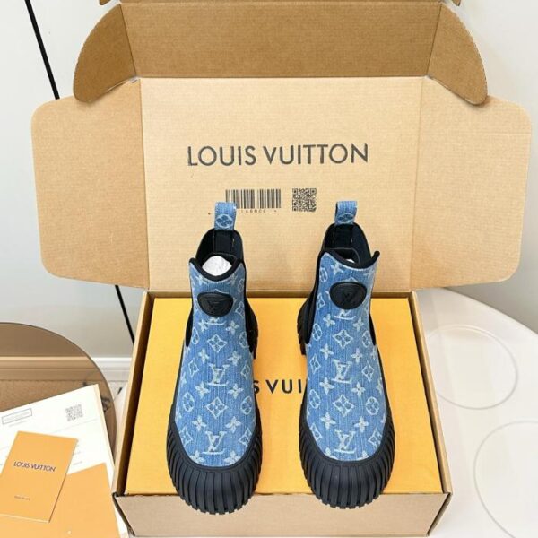 repliche,replica,perfette,siti di,affidabili,migliori siti,dove comprare,1:1,scarpe da ginnastica Versione top LOUIS VUITTON LV classic online celebrity Chelsea ankle boots LV Ruby ankle boots versione top (Q58CK)
