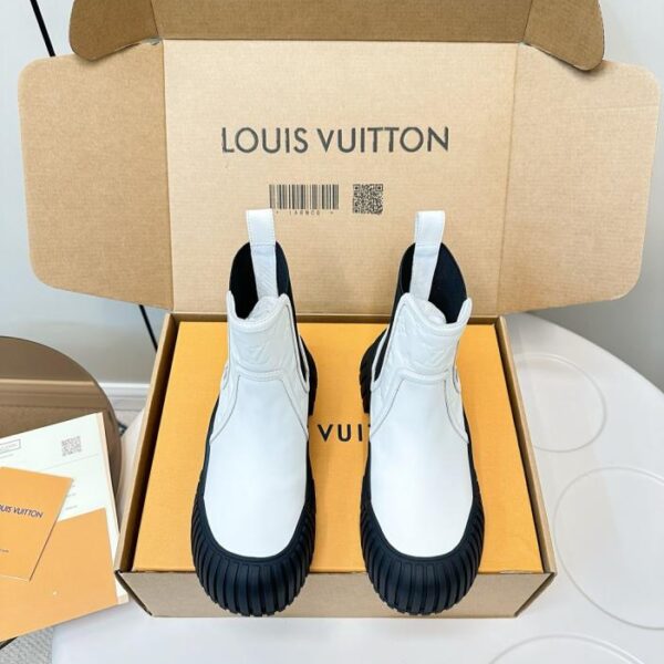 repliche,replica,perfette,siti di,affidabili,migliori siti,dove comprare,1:1,scarpe da ginnastica Versione top LOUIS VUITTON LV classic monogram goffrato Chelsea boots LV Ruby ankle boots versione top (CARQ8)