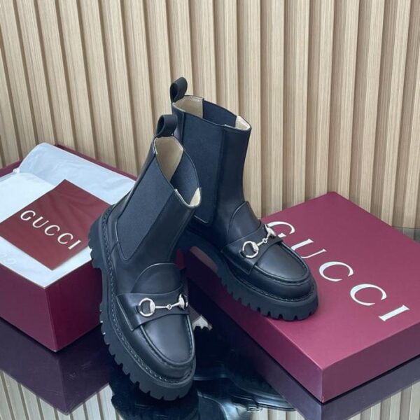 repliche,replica,perfette,siti di,affidabili,migliori siti,dove comprare,1:1,scarpe da ginnastica Stivaletti alla caviglia con tacco medio e suola spessa, elastici, elastici, Chelsea boots, autunno e inverno GUCCI (PQW9C)